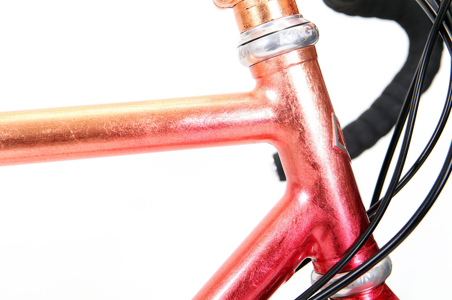 Hartley Copper Lead road bike headtube detail